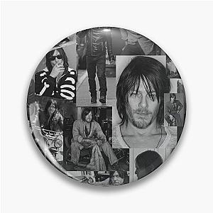 Norman Reedus Black and White Aesthetics Photo Collage Pin