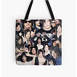 norman reedus collage All Over Print Tote Bag