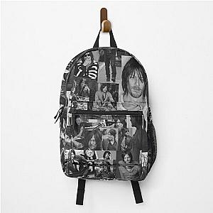 Norman Reedus Black and White Aesthetics Photo Collage Backpack