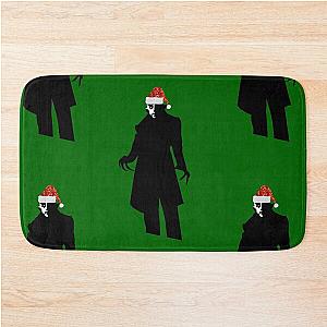 christmas santa nosferatu  Bath Mat