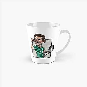 Caricature Freehand drawing Resembling Novak Djokovic Tall Coffee Mug