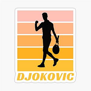 Novak Djokovic Tennis Retro Design Sticker