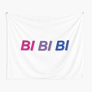 Bi Bi Bi Pride Flag NSYNC Horizontal Text with Purple Shadow Tapestry