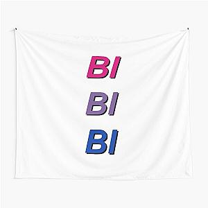 Bi Bi Bi Pride Flag NSYNC Vertical Text with Black Shadow Tapestry