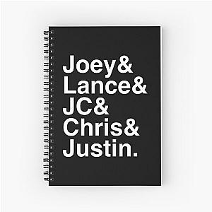 NSYNC Names Helvetica Ampersand  Spiral Notebook