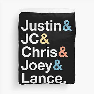 NSYNC Names & Ampersand Style Duvet Cover