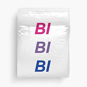 Bi Bi Bi Pride Flag NSYNC Vertical Minimalist Text Duvet Cover