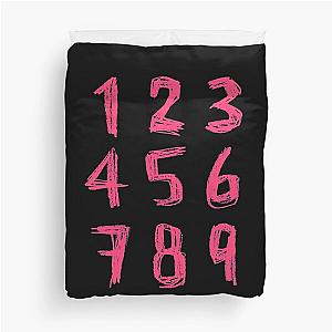 Pink Digits Numbers Numberblocks Duvet Cover