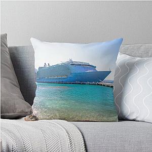 Oasis of the Seas docked Throw Pillow RB1412