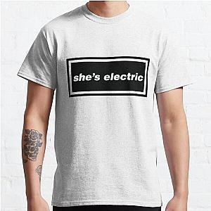 She s Electric   Oasis Gallagher 90s Band Artwork Classic T Shirt RB1412