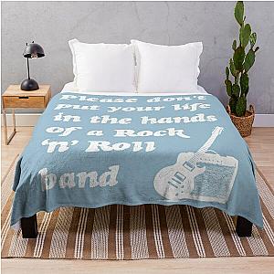 Please don t put your life in the hands of a Rock n Roll band  Oasis  Lyrics  White on Blue Throw Blanket RB1412