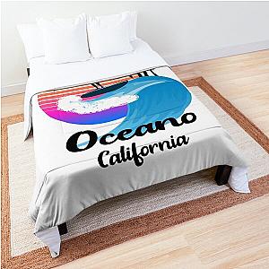 Oceano California Seaside Retro Sunset Comforter