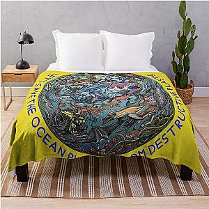 salviamo il pianeta oceano  Throw Blanket