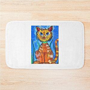 Catty Painting By Sea Oceano Artist. Bath Mat