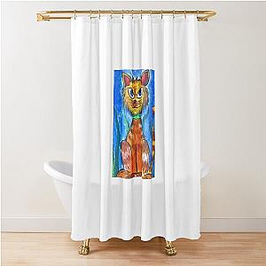 Catty Painting By Sea Oceano Artist. Shower Curtain