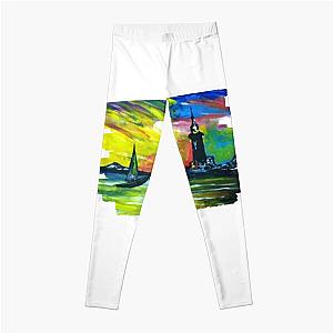 Lighthouse2 Painting By Sea Oceano Artist. Leggings