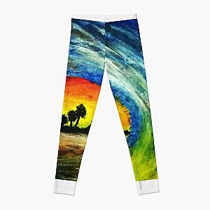 Ocean Painting By Sea Oceano Artist. Leggings