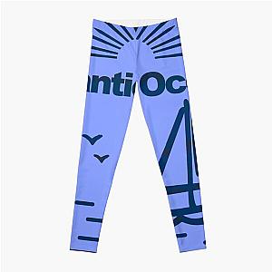 Minimalist Landscape Atlantic Oceano Velero Leggings