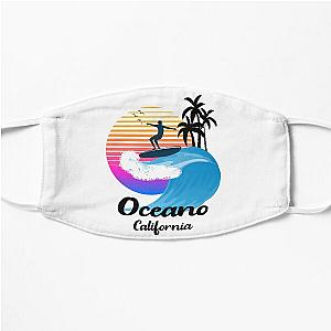 Oceano California Seaside Retro Sunset Flat Mask