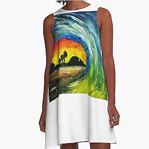 Ocean Painting By Sea Oceano Artist. A-Line Dress