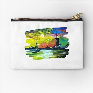 Lighthouse2 Painting By Sea Oceano Artist. Zipper Pouch