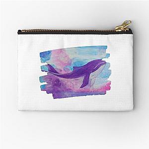 Whale Painting By Sea Oceano Artist. Zipper Pouch