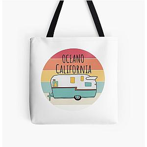 Camping Oceano, California All Over Print Tote Bag