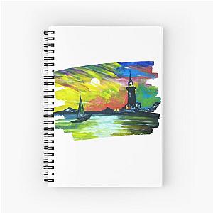 Lighthouse2 Painting By Sea Oceano Artist. Spiral Notebook