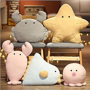 Kawaii Octopus Crab Starfish Lobster Baby Kids Doll Cute Cartoon Pillow Stuffed  AL0202