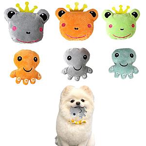 Cute Pet Dog Plush Puppy Toy Interesting Fleece Frog Octopus  AL0202