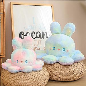 Kawaii Mini Double-faced Cute Flipped Octopus Rabbit Doll Gradient Bunny Plush  AL0202