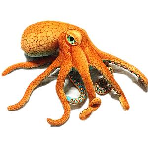 Giant Realistic Stuffed Marine Animals Soft Plush Toy Octopus Orange AL0202