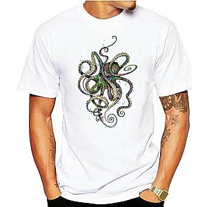 Octopsychedelia Printed O Neck Men Women T-shirts