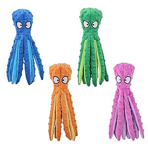 8 Legs Octopus Soft Stuffed Plush Dog Toys Outdoor Play Interactive Squeaky Dogs Toy  AL0202