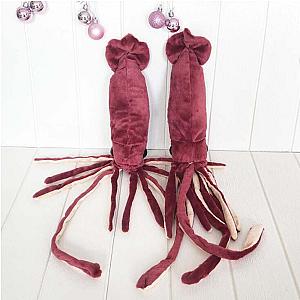 Wine Red Squid Marine Animal Octopus Children Plush Toy AL0202