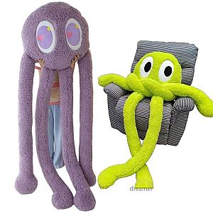 100-200cm Big Eyes Octopus Doll Giant Plush Toy Long Four Claws Stuffed  AL0202