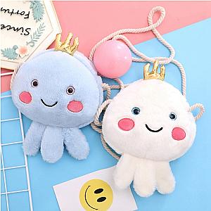 30cm Cute Jellyfish Plush Messenger Bag Purse Octopus Stuffed Toys  AL0202