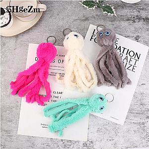 1 Pcs Octopus Plush Toy Keychain