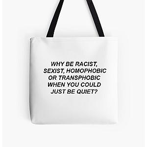 Why be racist when you could just be quiet? worn by frank ocean All Over Print Tote Bag RB1211