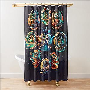 OddWorld Owls : Space Flock Shower Curtain