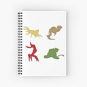 Wildlife - Oddworld Coloured Silhouettes Spiral Notebook