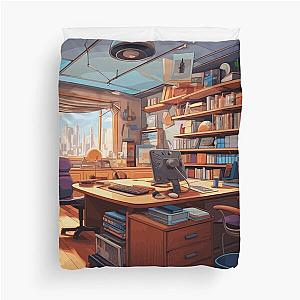 Cozy Office Space Duvet Cover