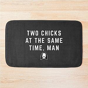 Two chicks at the same time - Office Space Bath Mat