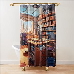 Cozy Office Space Shower Curtain