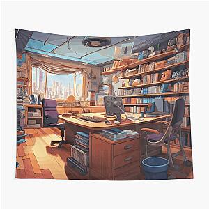 Cozy Office Space Tapestry