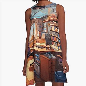 Cozy Office Space A-Line Dress