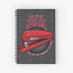 Milton’s Red Stapler -  If They Take My Stapler I’ll Set The Building On Fire - Inspired by Office Space Spiral Notebook