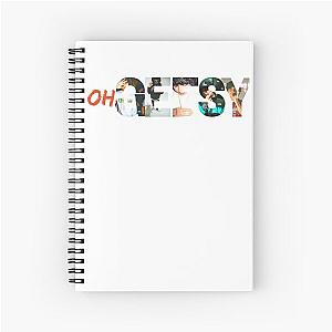 ohgeesy t shirt - sticker Spiral Notebook