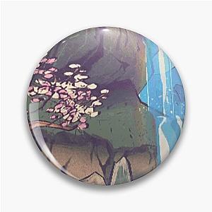 Okami Video Game Sakura Blossom Cherry Waterfall Rainbow Pin