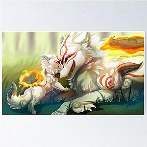 Okami - Amaterasu and Chibiterasu Poster